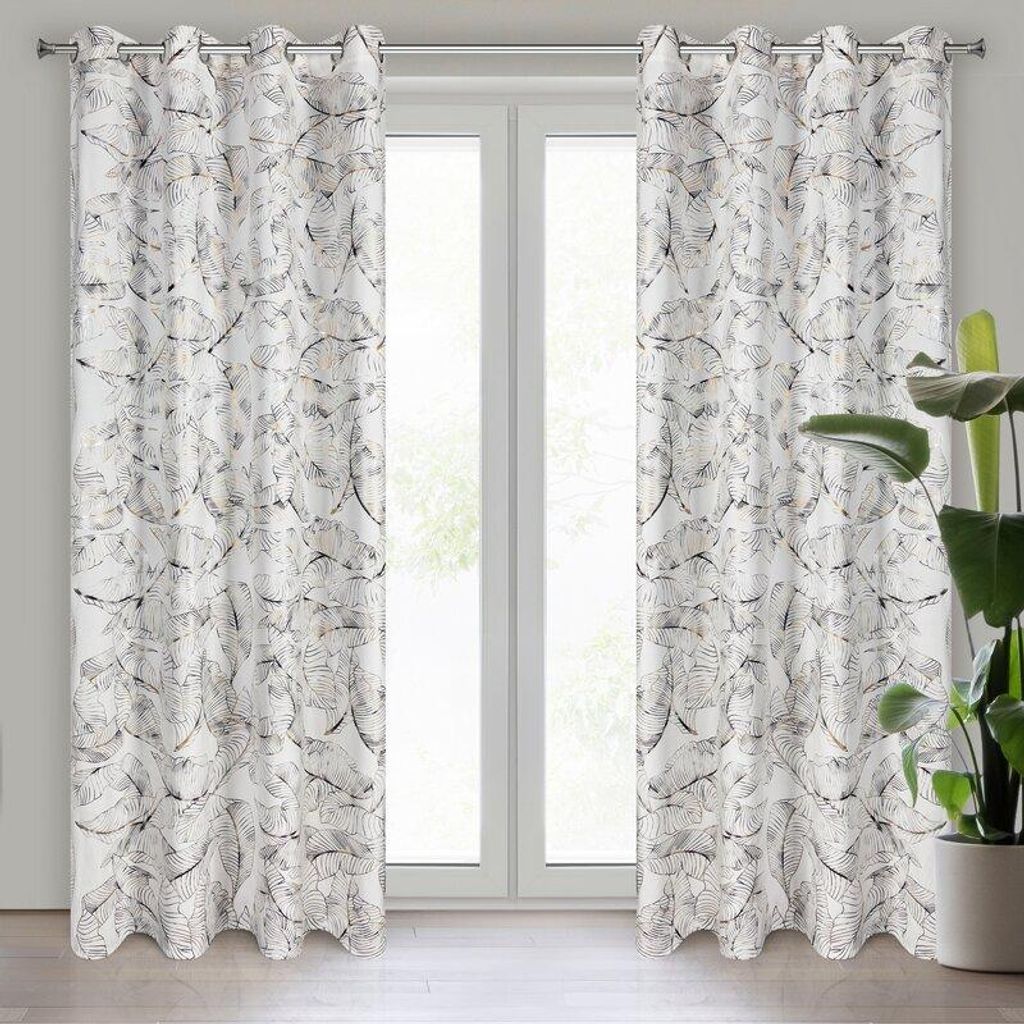 Vorhang ODETA weiß SZ 135x250 cm Ösen Ösenvorhang