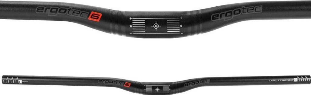 ERGOTEC MTB-Lenker "Low Riser", Griffweite 780mm, Alu 6061, Ø 31