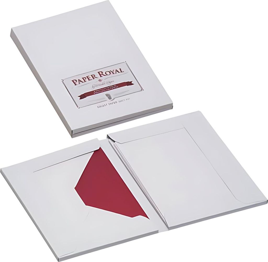 RÖSSLER Kartenmappe Paper Royal Karten/Briefumschläge grau DIN A6/C6 8+8 Stück