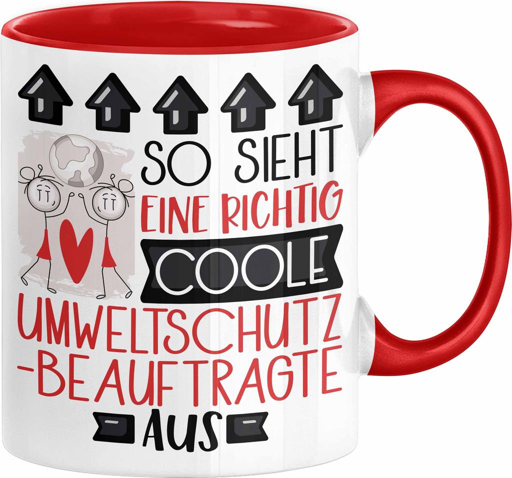 Umweltschutzbeauftragte Geschenk Tasse Geschenkidee für Umweltschutzbeauftragte Geburtstag Weihnachten Spruch So Sieht Eine Richtig Coole Umweltsc...