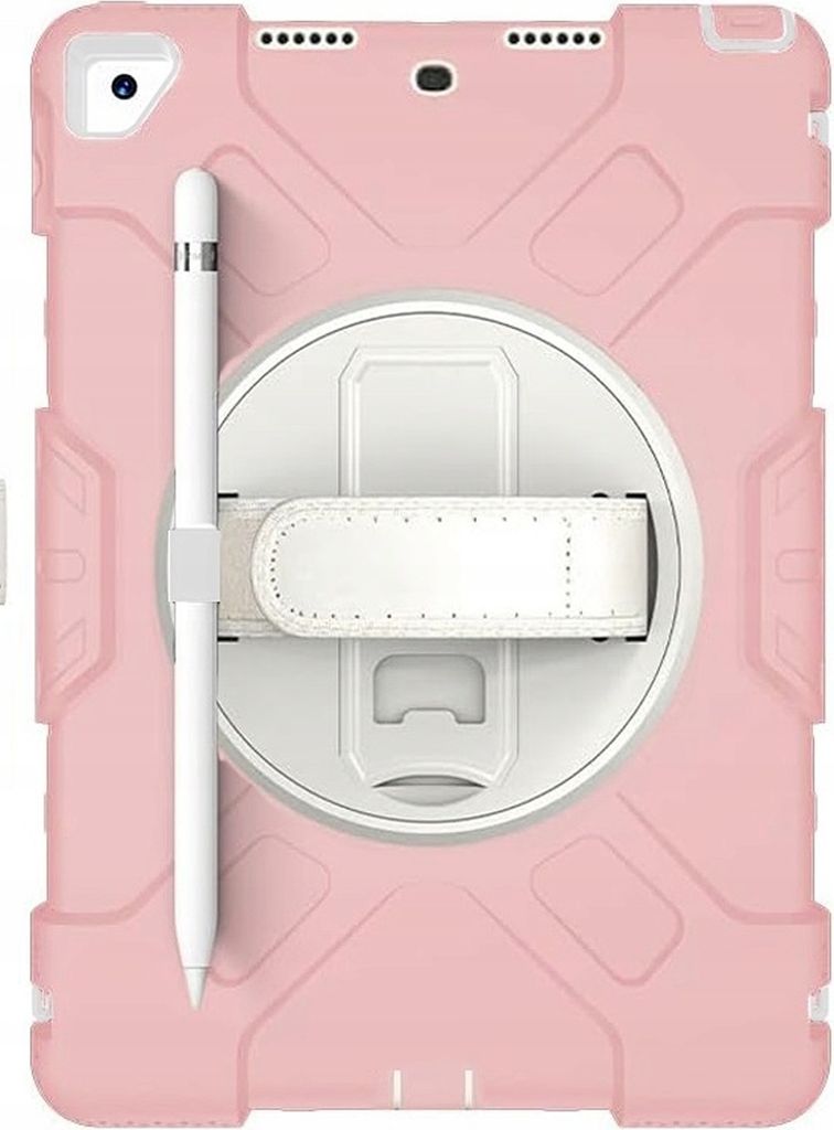 Tasche für iPad 9/8/7 10.2" Gepanzert mit Schwenkständer Pink