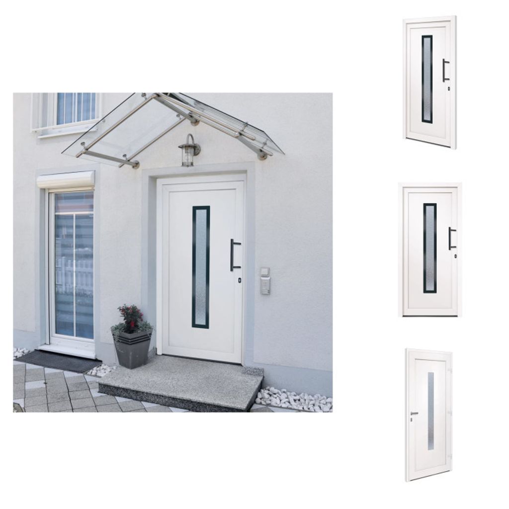 vidaXL Haustür Weiß 98x208 cm PVC - Haustüren