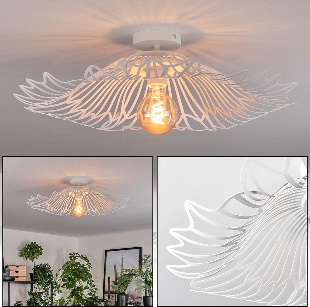 Asti Deckenlampe aus Metall in Weiß