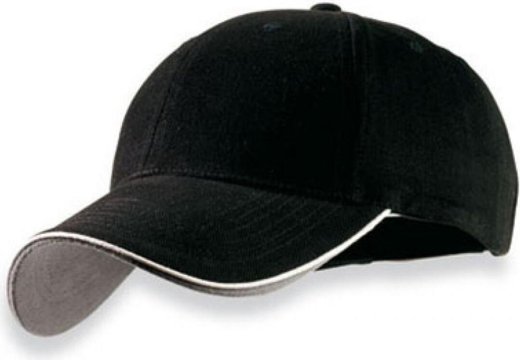 Atlantis | Pilot Piping Sandwich Cap / Kappe / Mütze / Hut - Farbe: Black/White/Grey - Größe: One Size