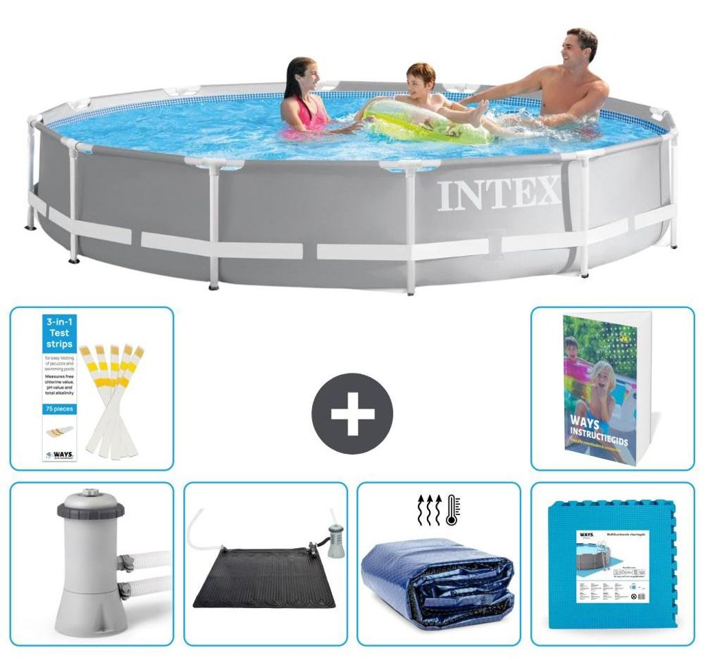 Prism Frame Pool Rund - 366x76 cm - 7-teilig S340