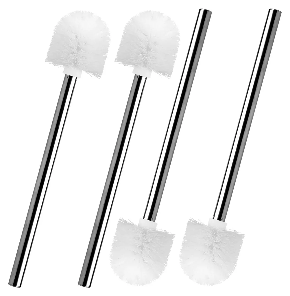 Brosse de toilettes inoxydable avec manche anti-rouille et tête amovible