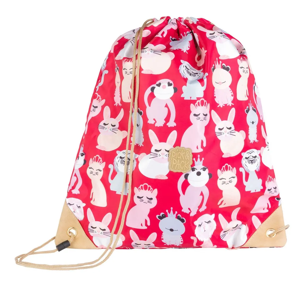 Sacca Sport Bambina Pick & Pack Sweet Animal Rose - Rosa e Resistente
