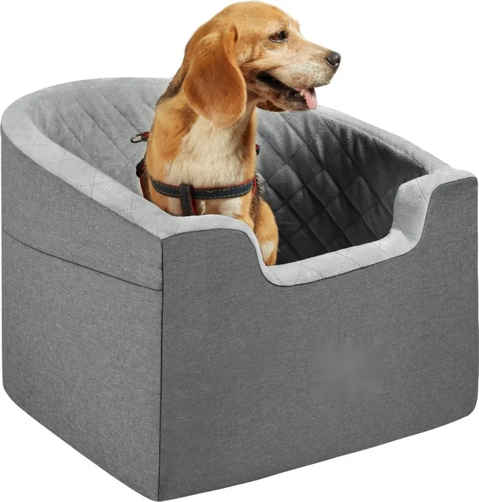 Seggiolino per auto per cani per sedile anteriore e posteriore - 560x508x410mm - 25kg - grigio - seggiolino sicuro per auto - accessori per il trasporto di cani