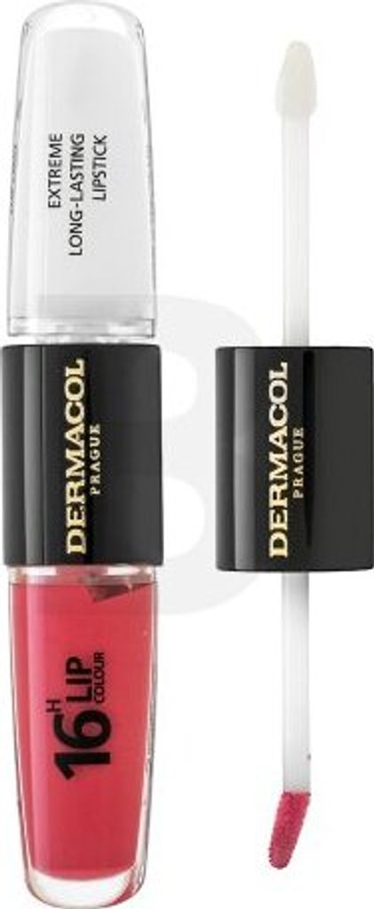 Dermacol 16H Lip Colour Extreme Long-Lasting Lipstick zweiphasige, langanhaltende Farbe und Gloss für die Lippen No. 16 8 ml