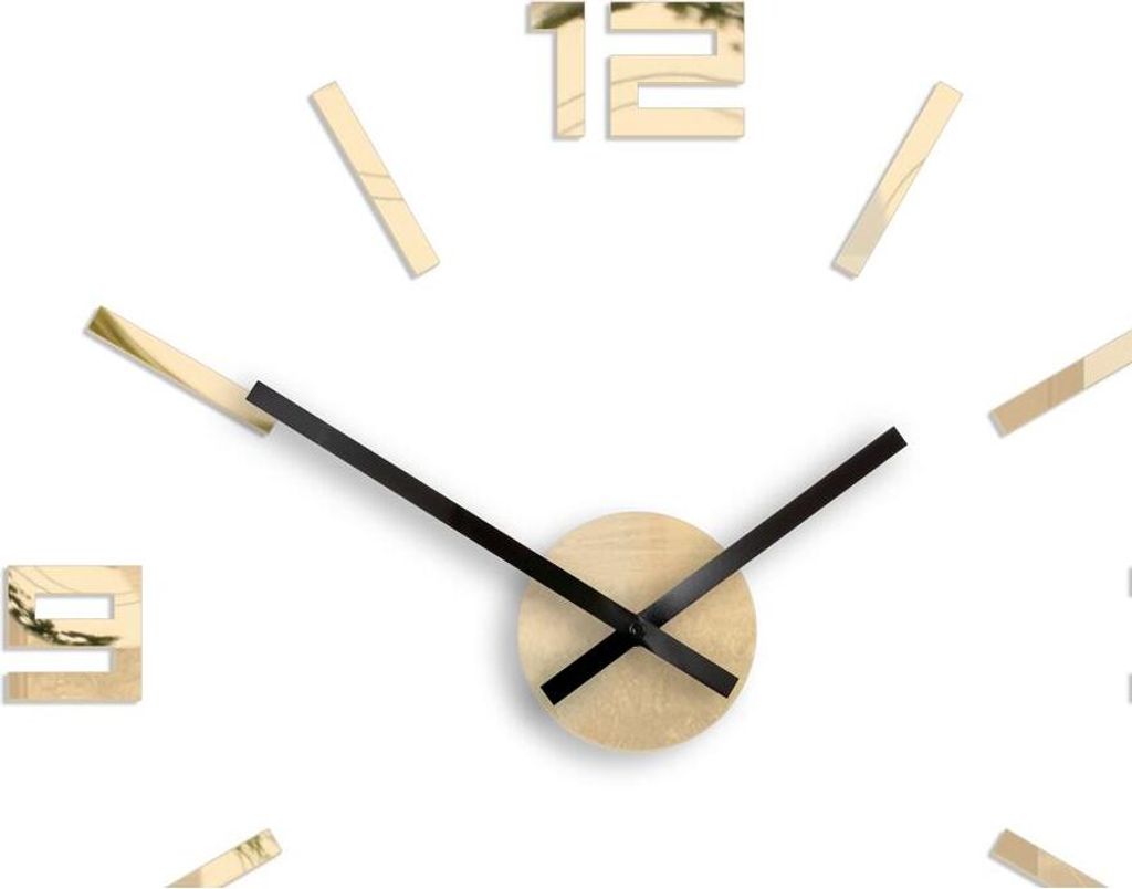 ModernClock, wanduhr, wanduhr goldener spiegel groß,Arabik, Produktbild 2