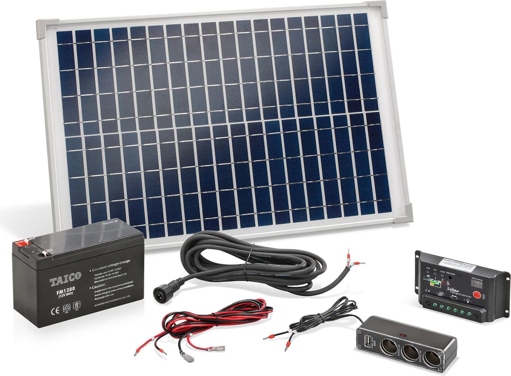 esotec Solar Inselsystem mit Laderegler, Solarmodul 20Wp, Produktbild 