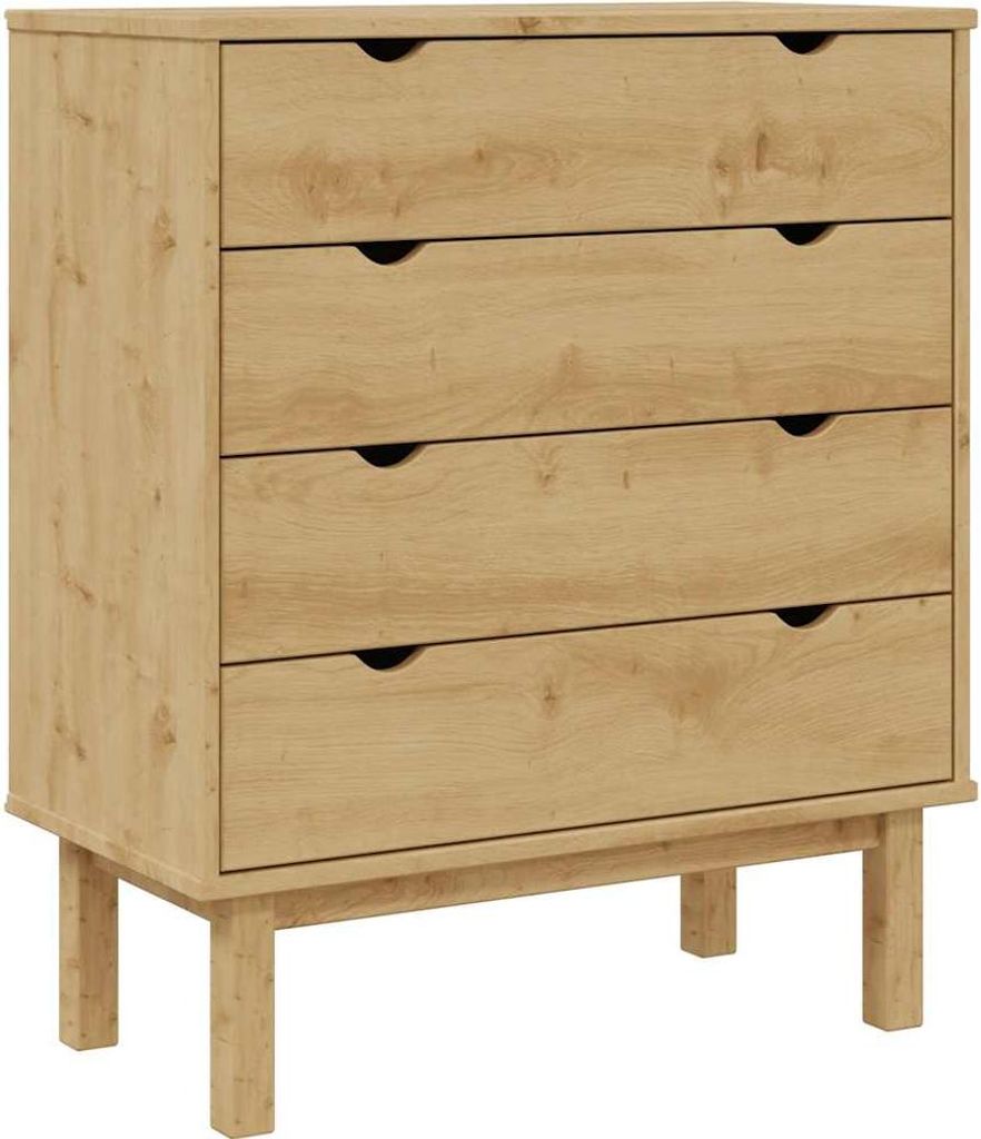 vidaXL Zásuvková skrinka OTTA 76,5x39,5x90 cm masív Obrázok produktu 