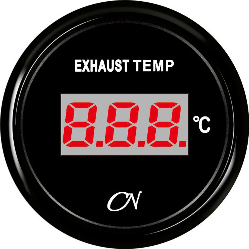 CN-Instrument Digital 57mm Ø Serie : schwarz/schwarz Auspufftemperatur