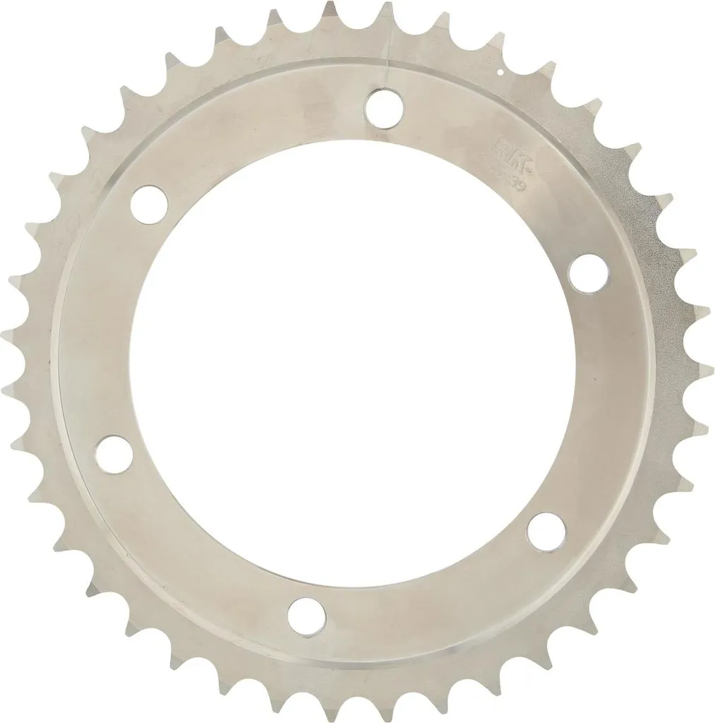 Pignon de sortie de chaîne RK 530 acier argent 45 dents pour routière
