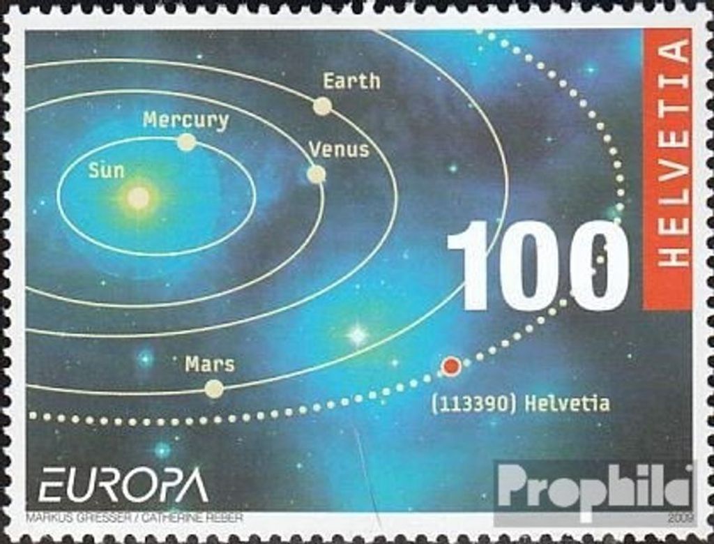 Briefmarken Schweiz 2009 Mi 2101 (kompl.Ausg.) gestempelt Astronomie