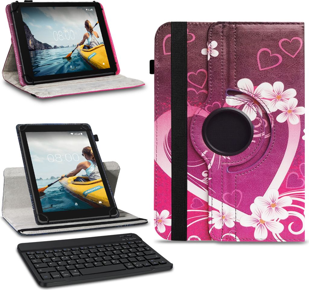 Tablet Tasche für Medion Lifetab E10713 Hülle Schutzhülle Bluetooth Tastatur Farben:Motiv 2