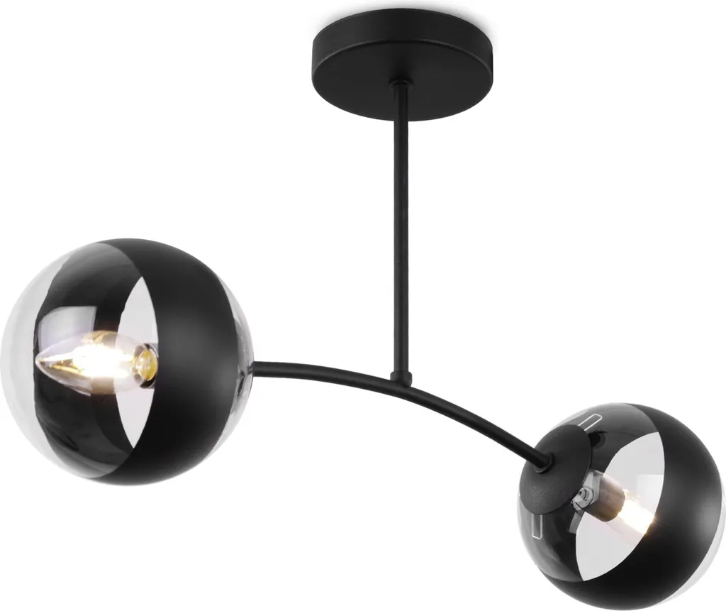 Illumina con Stile: Lampada da Soffitto Toledo Nera E14