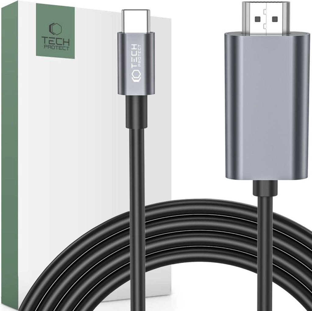 Tech-Protect UltraBoost USB-C to HDMI 4K 60Hz 2m Black Obrázok produktu 