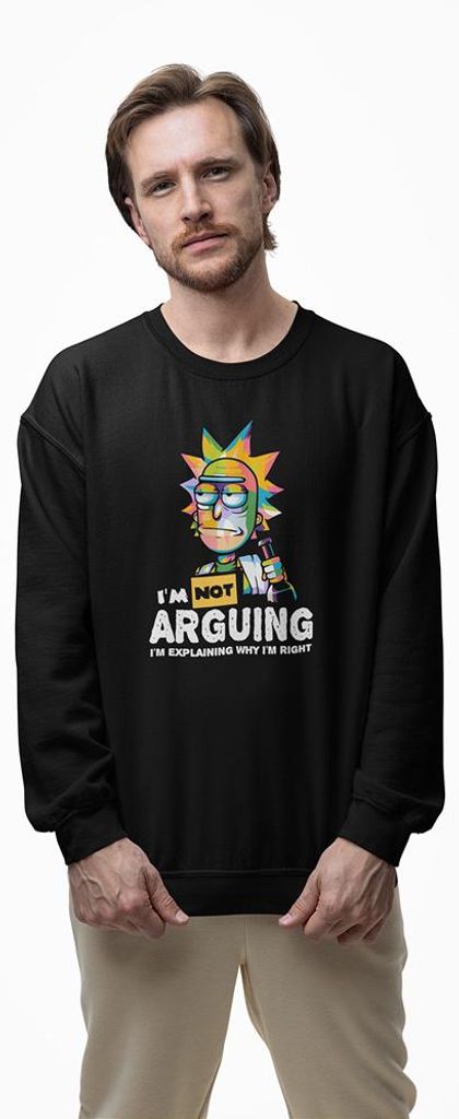 D&B Design Uni Pullover SWMO00049 Rick And Morty Schwarz-Größe XL