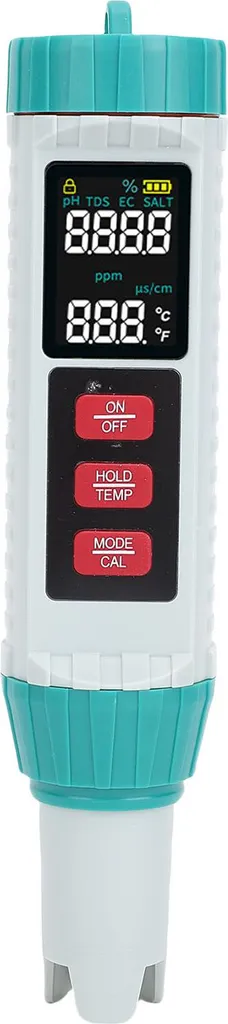 Testeur d'eau pour aquarium et piscine pH EC TDS Salinité multifonction