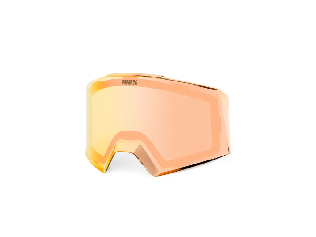 Double écran pour masque de snowboard 100% Norg miroir cuivré