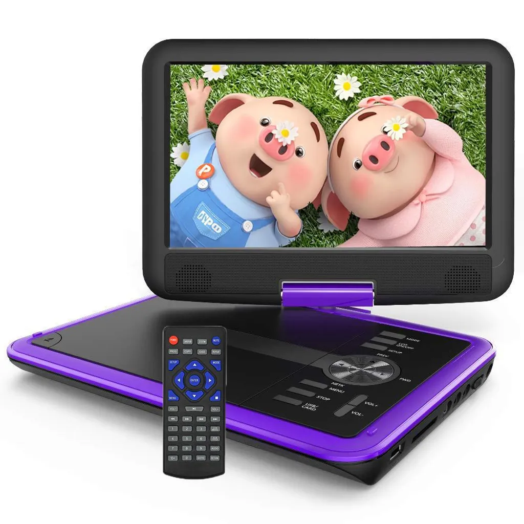 Lecteur DVD Portable 11,5 Pouces avec Écran Pivotant HD et Batterie 6H