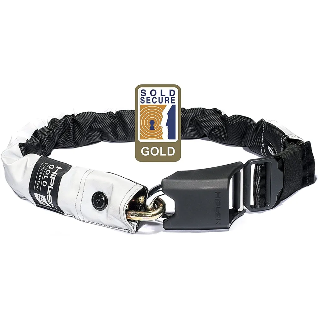 Hiplok Gold Superbright Gld1Sb Antivol Chaîne Haute Sécurité Vélo OS