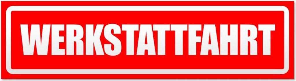 Kiwistar Werkstattfahrt invertiert Magnetschild Schild magnetisch - 30cm Rot - Magnetfolie für Auto PKW Kfz