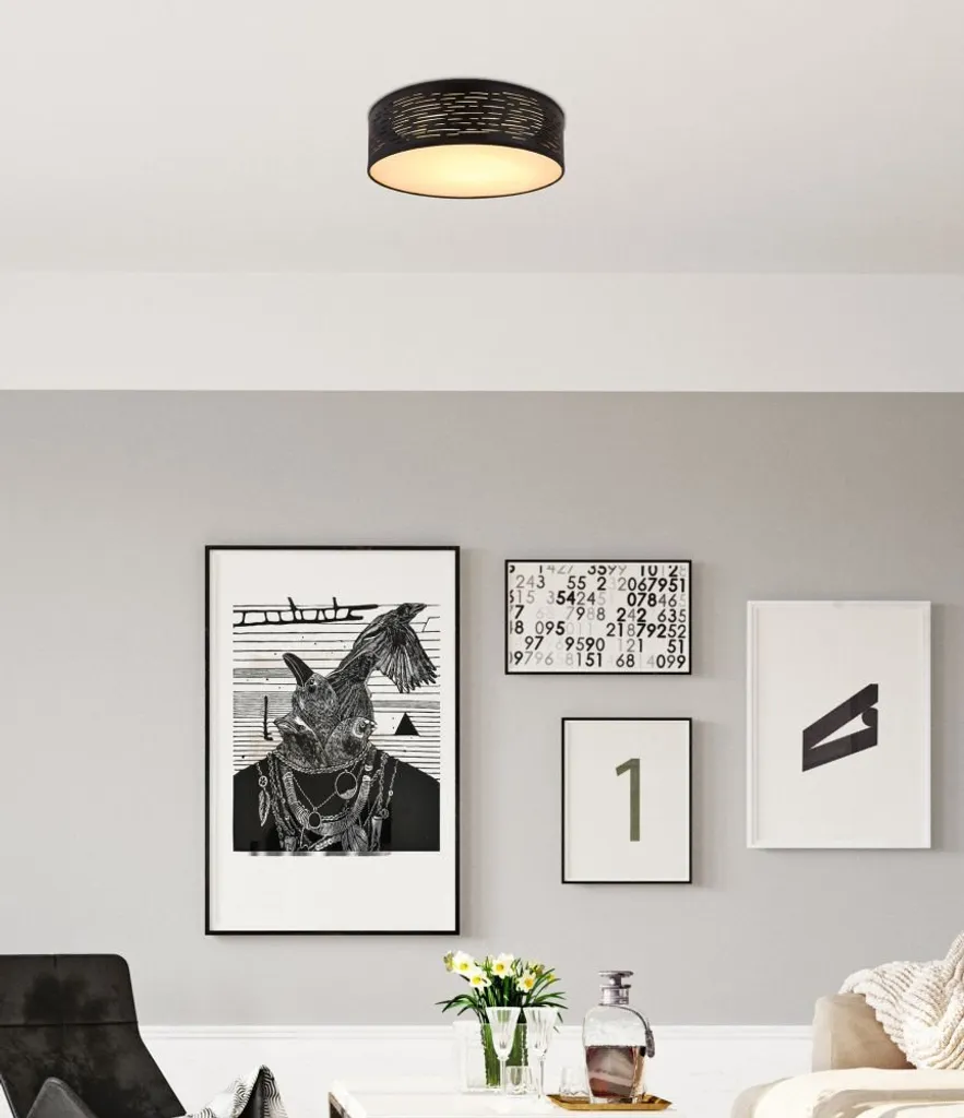 Globo Lighting LED Metallo Nero - Lampada Soffitto Professionale - 4