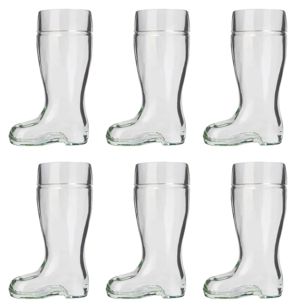 Biergläser, Bierstiefel 6er Set - 1 Liter Produktbild 