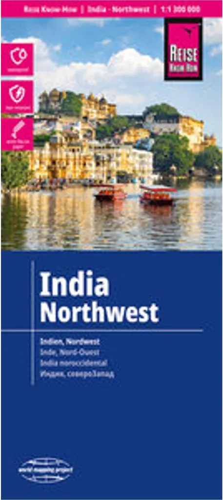 Carte Inde Nord-Ouest Reise Know-How au 1:1 300 000 indéchirable