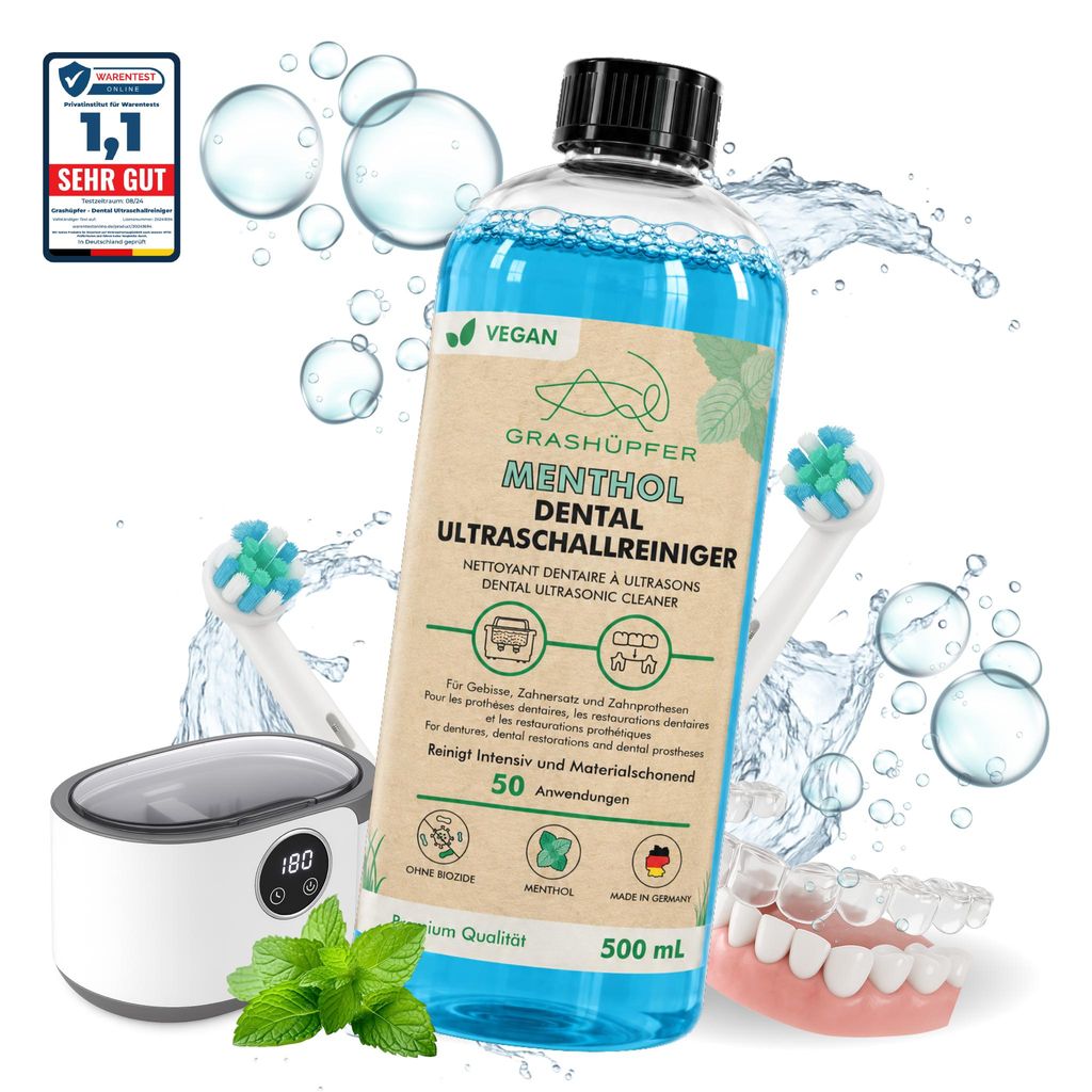 GRASHÜPFER® Dental Ultraschallreiniger Konzentrat I 500 ml Produktbild 