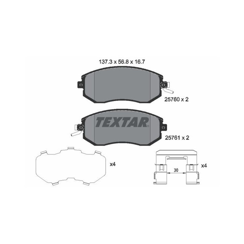 Textar Bremsbeläge vorne für für Subaru BRZ Forester Outback XV Toyota GT