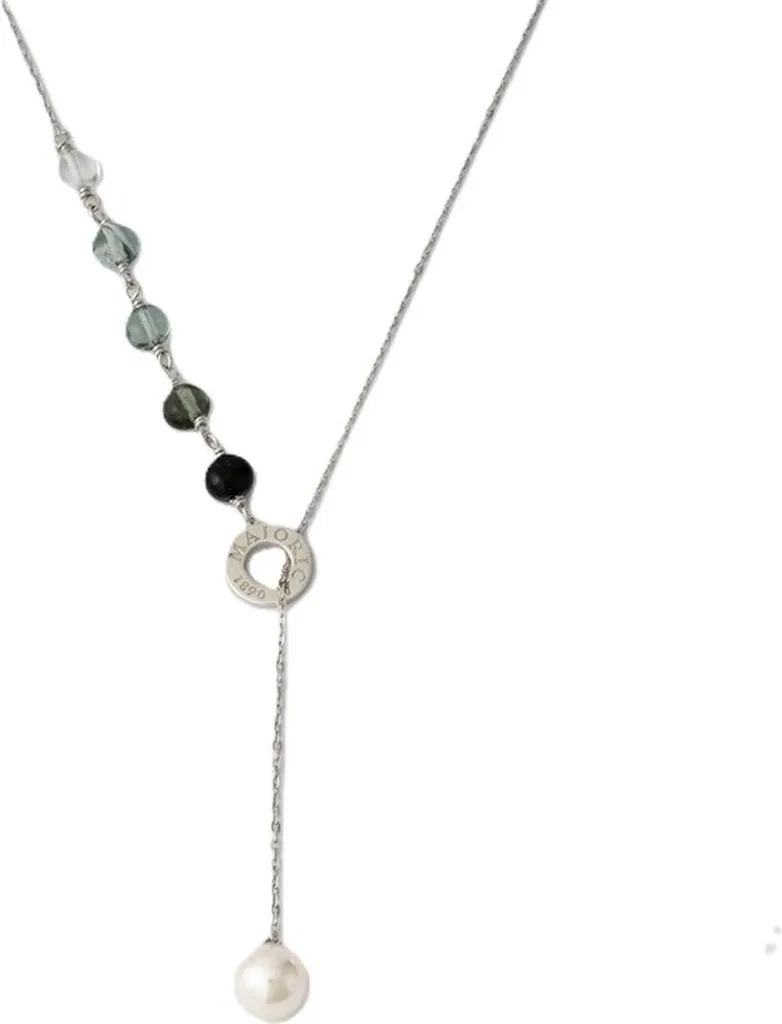 Collier Femme Majorica Argent 925 avec Perle Blanche de 8mm Brillante