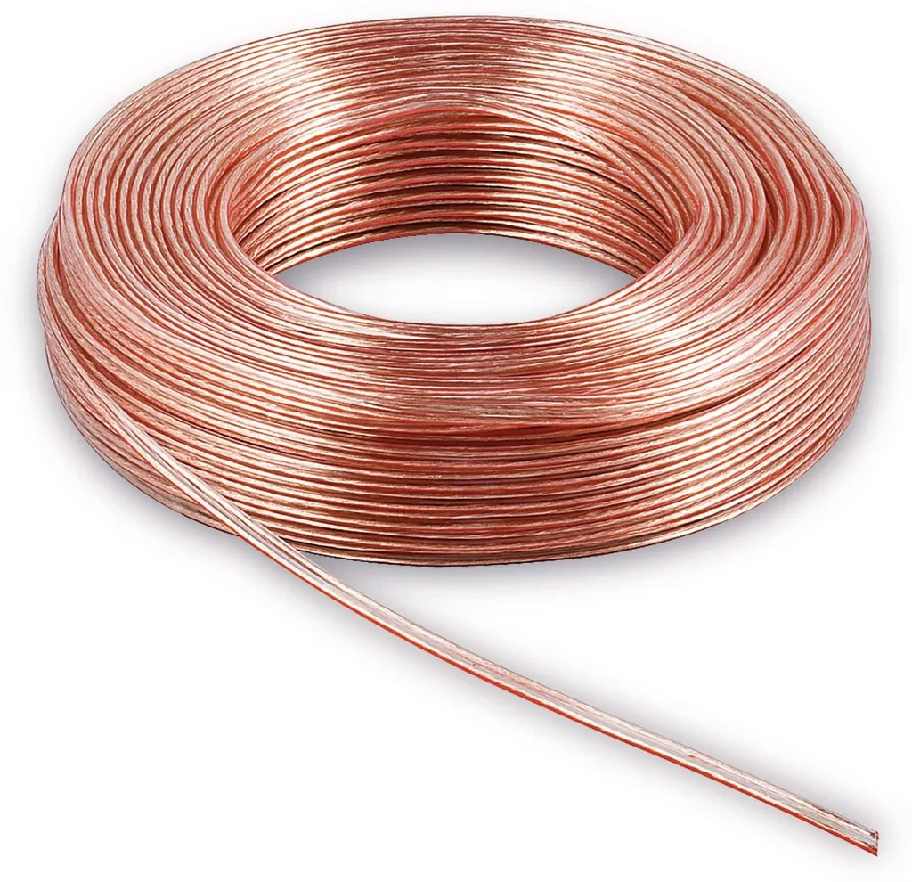 ARLI Cavo Per Altoparlanti 25m 2x4mm² - Rame CCA, Trasparente Con Indicazione Polarità, Per Impianti Hi-Fi E Home Theatre - 5