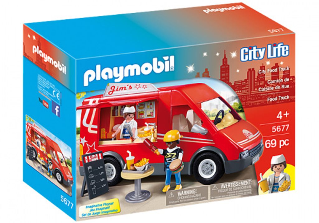 5677 City Life Foodtruck, constructiespeelgoed Productafbeelding 