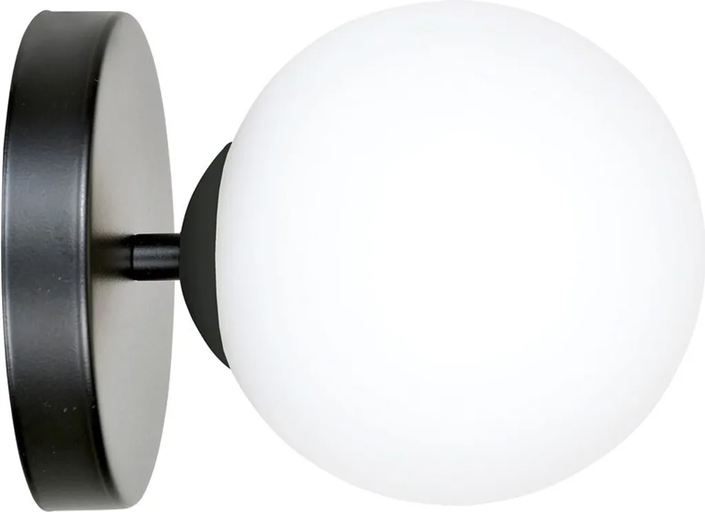 Applique noire mate Emibig BIOR K1 robuste et compacte culot E14