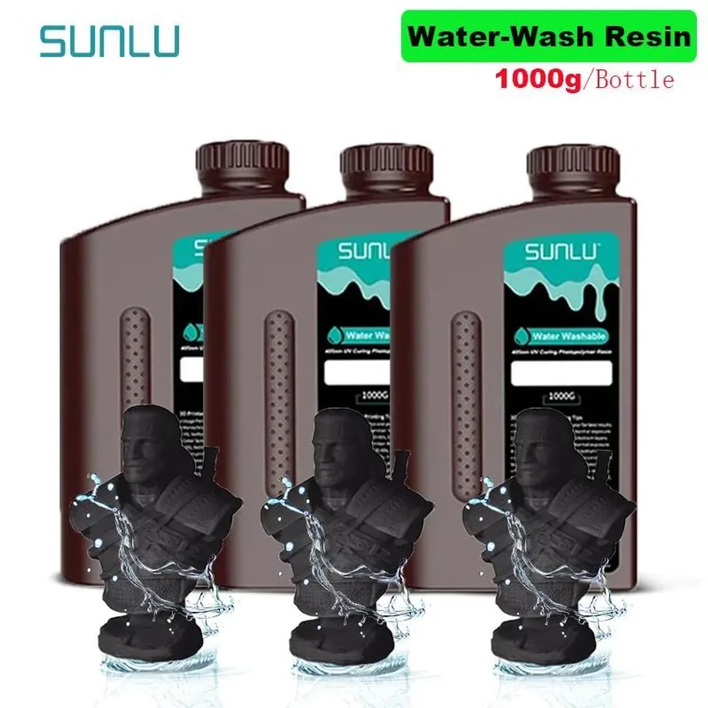 Résine 3D noire lavable à l'eau haute performance finition ultra lisse