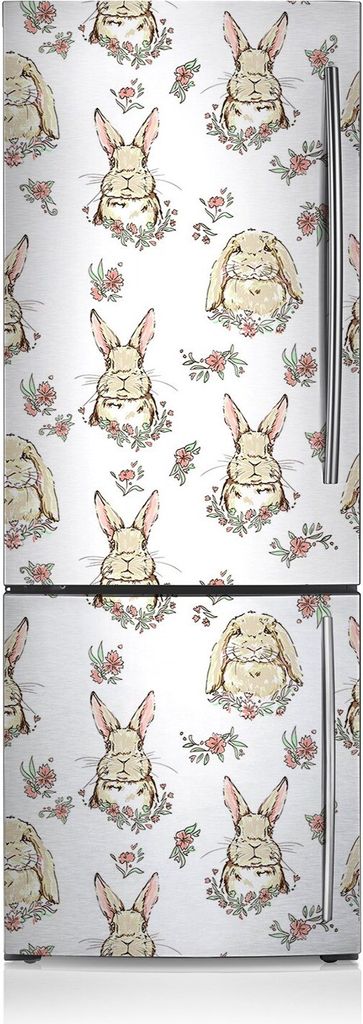 Magnetfolie Aufkleber Kühlschrankmagnete 60x180 cm - Hellbraune Kaninchen