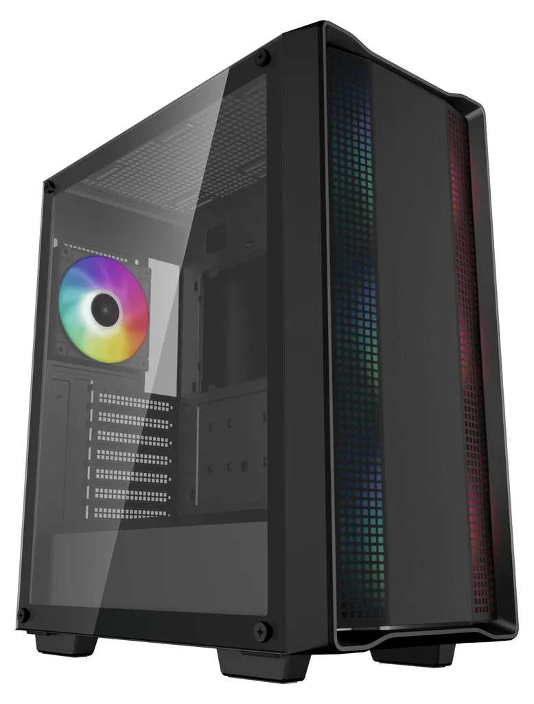 Boîtier PC ATX Deepcool CC560 ARGB V2 Noir Idéal pour le Gaming et Stream