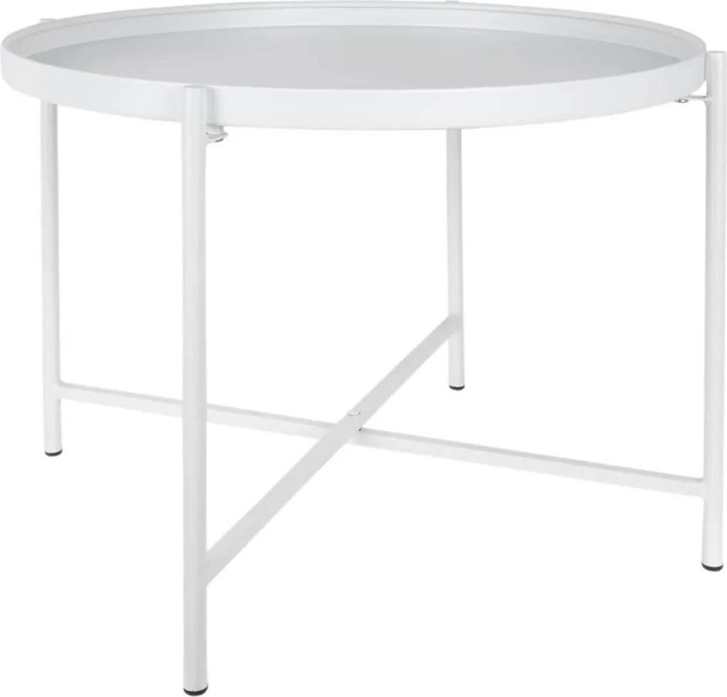 Petite table basse de salon blanche 50x50 cm pour coin lecture cosy
