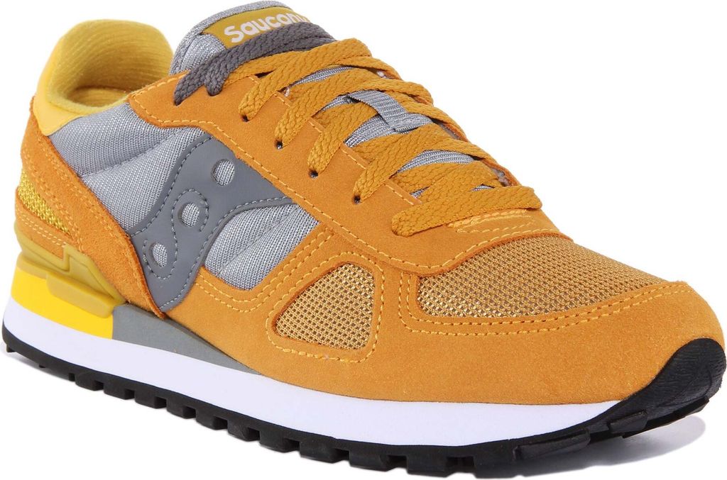 Saucony Shadow Orig al Herren Schnürung Wildleder Masche Turnschuhe Senf – 9,5 Großbritannien - 44,5 EU - 10,5 US / Senf