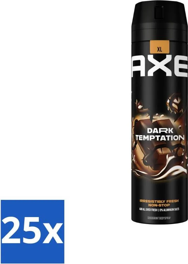 AXE Dark Temptation 200ml Stock 25 pz - Igiene e Risparmio