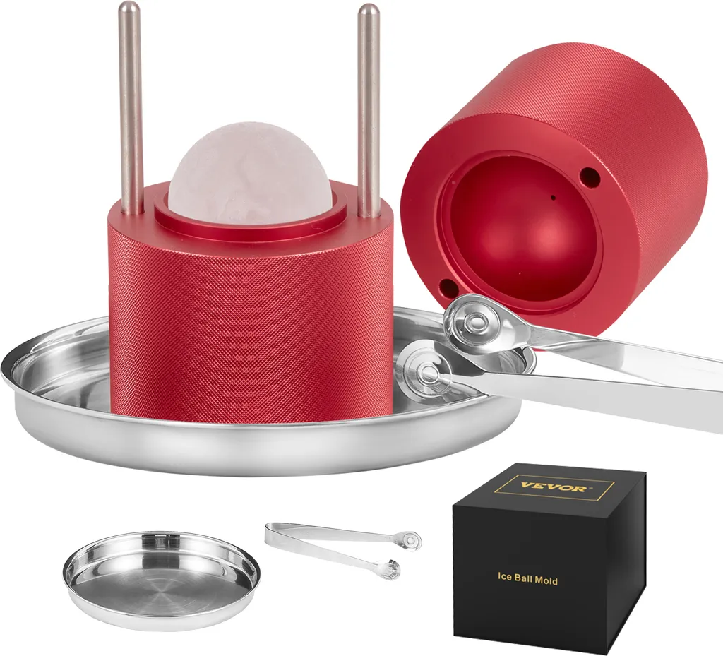 VEVOR Stampo Ghiaccio Sfere 60mm Rosso | Prezzo Imbattibile e Qualità