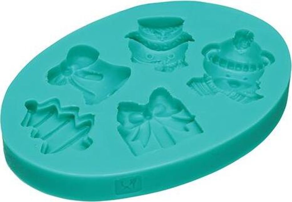 KitchenCraft Formenplatte Weihnachten für Fondant
