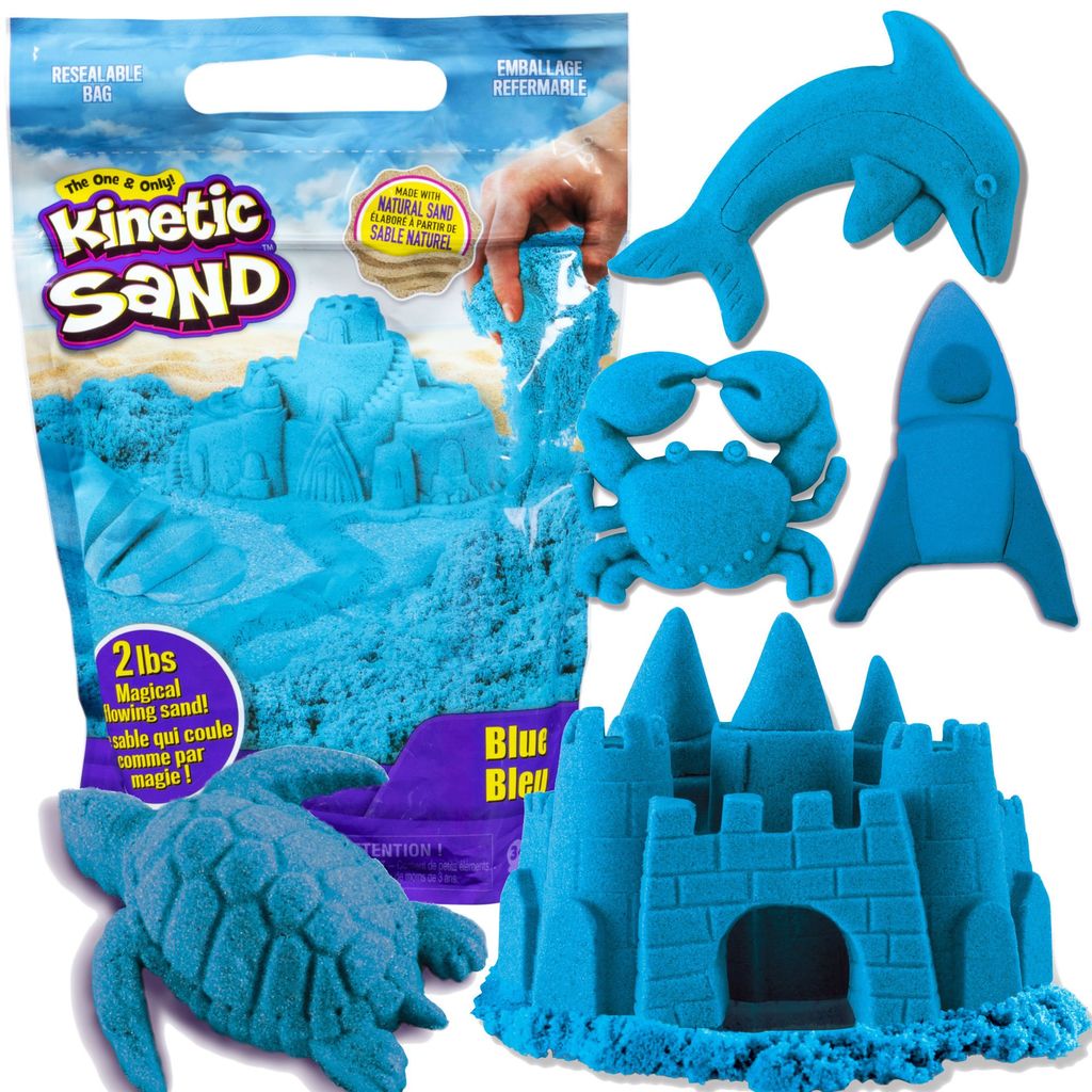KineticSand Piasek kinetyczny w żywych kolorach niebieski Zdjęcie produktu 