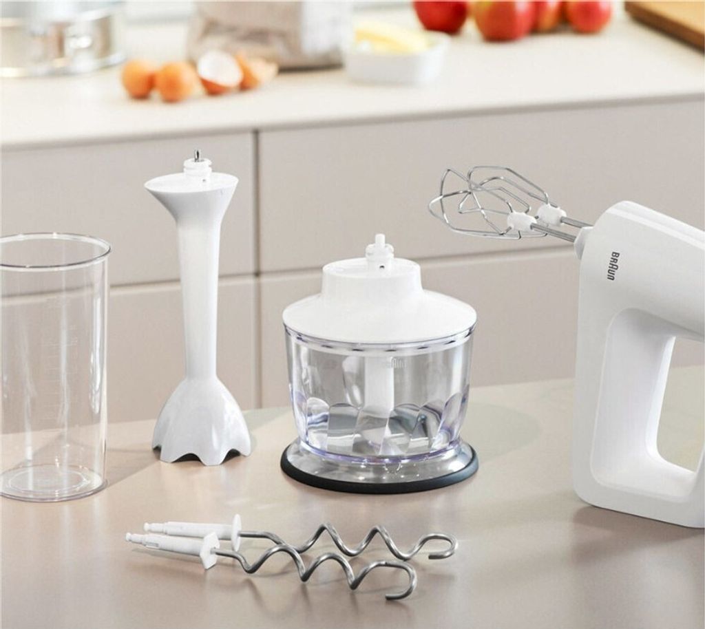 BRAUN Handmixer HM 3135 Mixfuß Zerkleinerer 500 W weiß Produktbild 16