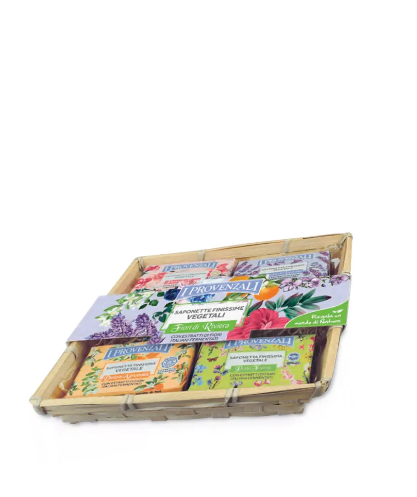 I Provenzali Cestino 5 Saponi Vegetali - Design e Tradizione Ligure
