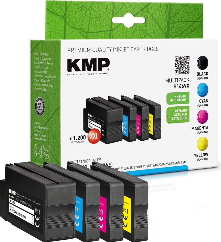 KMP Cartuccia d'inchiostro 3HZ52AE 17474085 come HP 953XL Immagine del prodotto 