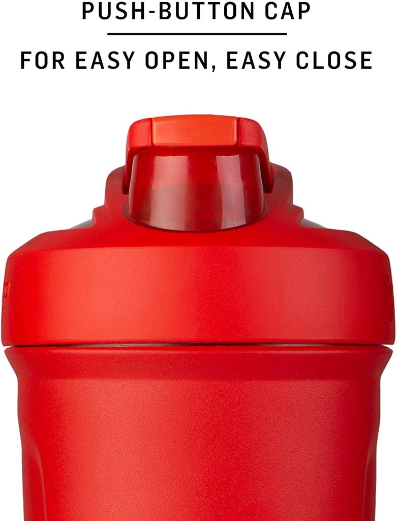 Thermoflasche mit BlenderBall Doppelwandig weiß Protein Shaker und Fitness Shaker geeignet als Wasserflasche BlenderBottle Radian Edelstahl Trinkflasche Vakuum isoliert BPA frei 770ml